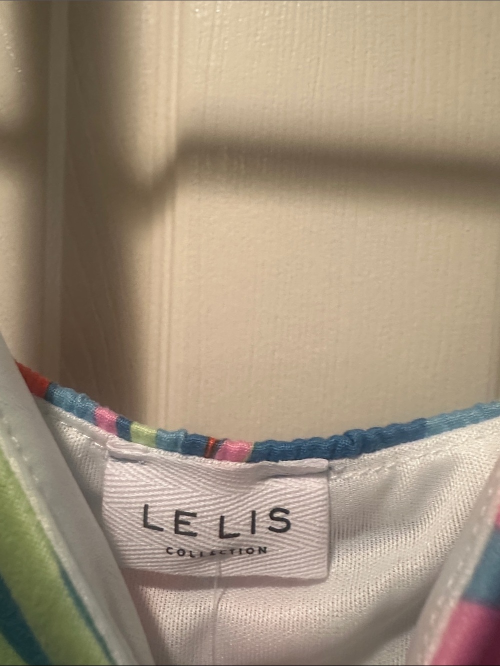 Le Lis Multicolor Striped Trim mini dress - Blue, Pink, Green - Picture 2 of 4